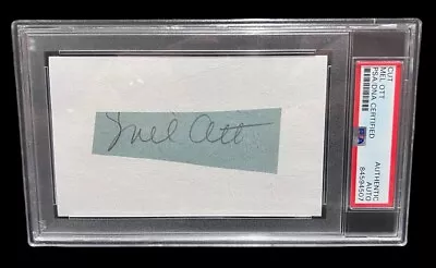 Melvin Mel Ott Giants Signed Cut Auto Authentic 3.5  Autograph Slabbed Psa/dna • $1199.97