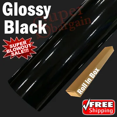 Premium Glossy Gloss Black Car Vinyl Wrap Car Vinyl Stickers Decals Vinyl Film • $17.99