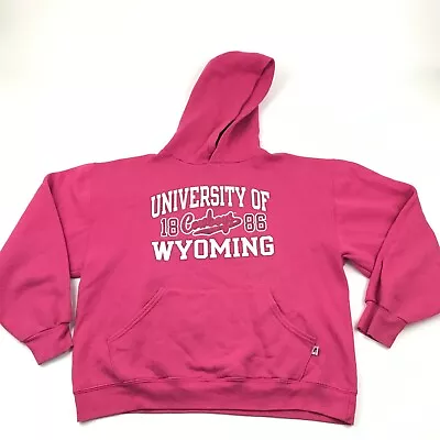 Wyoming Cowboys Sweater Hoodie Womens Size Medium M Pink Pullover NCAA Adult Top • $23.02