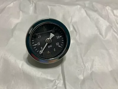 60psi Oil Pressure Gauge Big Twin Evolution Carbon Fiber Face All Years • $44