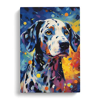 Dalmation Impressionism Canvas Wall Art Print Framed Picture Decor Living Room • £29.95