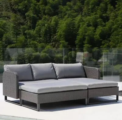 Grey Wicker Outdoor Day Bed • £499.99