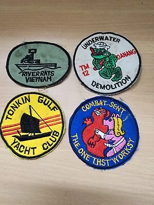 Vietnam War US Navy River Rat & SEAL Mekong Delta Brown Water Navy Patches Set. • $8