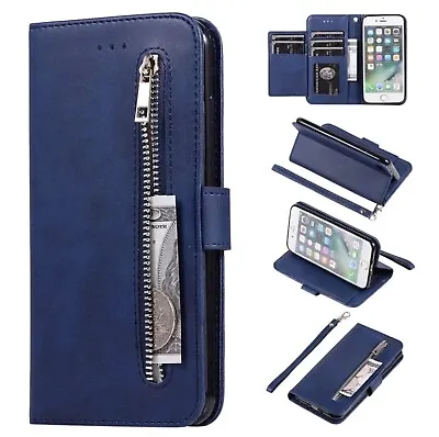 Luxury Zipper PU Leather Wallet Flip Card Slot Holder Case For IPhone 6 8 7 Plus • $8.20