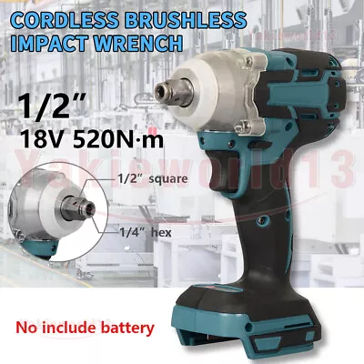 $32.90 • Buy 18V Cordless Brushless Impact Wrench Driver Tool Replace Body For Makita Battery