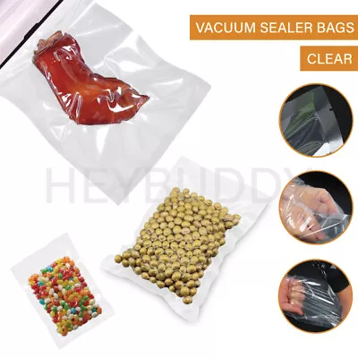 Vacuum Sealer Transparent Clear Bags Precut Food Storage Saver Heat Seal Package • $18.95