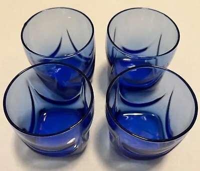 Vintage Libbey Imperial Mediterranean Cobalt Blue Old Fashioned Whiskey Glasses • $30