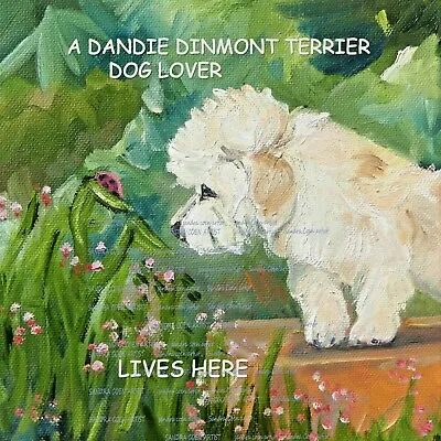 £11 • Buy Dandie Dinmont Terrier Dog Lover New Hardboard Plaque Tile Design Sandra Coen 
