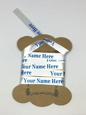 Blue Washproof Printed Sew-On Clothes Name Tags Labels School Uniform Nursery • £6.78