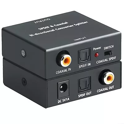 Optical-To-Coaxial Or Coaxial-To-Optical Digital Audio Converter Bi-Direction • $28.99