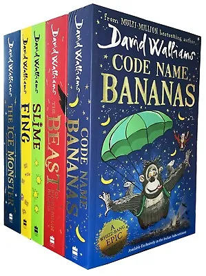 David Walliams Collection 5 Books Set Series 3 Code Name Bananas The Beast Of B • £26.90