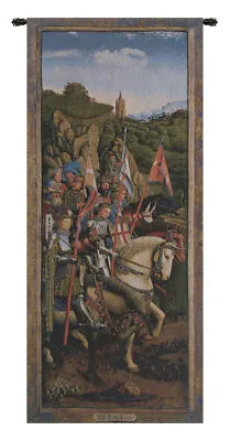 Knights Of Christ I European Tapestry - Wall Art Hanging Decor (New)- 57x24 Inch • $311