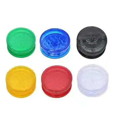 60mm 3 Part No1 Grinder Plastic Herb Shark Teeth Tobacco Storage Magnetic 2pack • £5.50