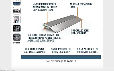 EZ-Access Transitions Modular Aluminum Entry Ramp ADJUSTABLE  2 3/4 Rise 36  WID • $25