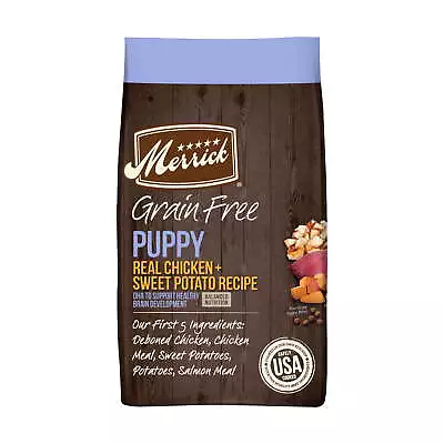 Merrick Puppy Real Chicken & Sweet Potato Gravy Dry Dog Food Grain Free 22lb Bag • $72.99
