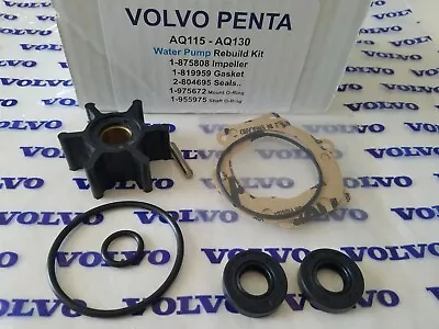 Volvo Penta AQ115 & AQ130 Water Pump Rebuild Kit - Impeller - Gasket & Seals • $54.95