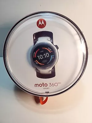 New Motorola Moto 360 Sport 45mm Silicone/Rubber Case White Sport Band Free Ship • $388