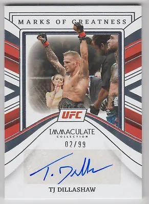 2023 Panini Immaculate Ufc Tj Dillashaw /99 Auto Marks Of Greatness Autograph • $29.99