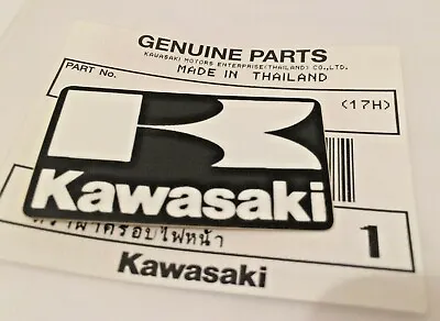 £4.95 • Buy KAWASAKI 'K' BLACK & WHITE STICKER BADGE FAIRING EMBLEM 42mm X 24mm *UK STOCK**