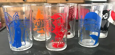 6 Vintage 1940s Pinocchio Glasses Disney Pinocchio Libbey Glass • $89.95