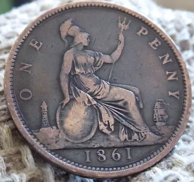 One Penny Coin 1861 Queen Victoria Vc921 ## • £25