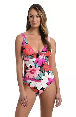 MSRP $98 La Blanca Womens Front Knot Tankini Swimsuit Top Size 6 • $15.95