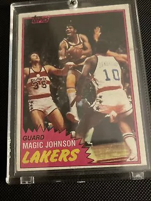 1981 Topps Magic Johnson #21 PSA 8 NM Mint Lakers HoF Basketball Rookie Card RC • $48