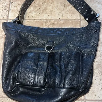Tylie Malibu Hobo Bag Women Black Leather Handbag Purse Studded Top-Handle • $24.95