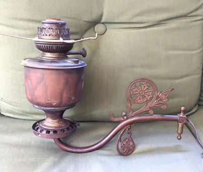 Vintage Antique L&B Brevite  Lamp Converted Oil Lamp With Hanging Hook  • $35