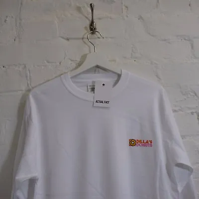 Dillas Donuts Hip Hop J Dilla White Long Sleeve Tee T-shirt By Actual Fact • £21