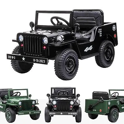 Kids 12V Ride On Car Battery Electric Hotchkiss Willys Mini Jeep Style • £169.95