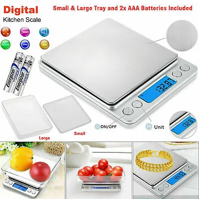 £6.95 • Buy ELECTRONIC DIGITAL SCALES KITCHEN COOKING LCD 0.01g 500g BALANCE WEIGHING SCALE