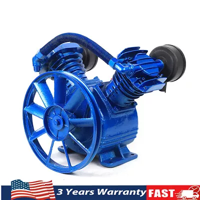 3HP 2-Piston V-Style Blue Air Compressor Head Pump Twin Cylinder Single Stage • $121