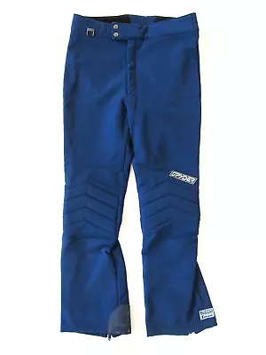 Vtg Spyder Japan Entrant Nylon Stretch Blue Pad Ankle Zip Ski Pant Men 30X27 S • $59.99