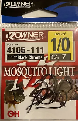 Owner Mosquito Light Hook 4105 Drop Shot Hook Freshwater Bass Trout Select Size • $2.75