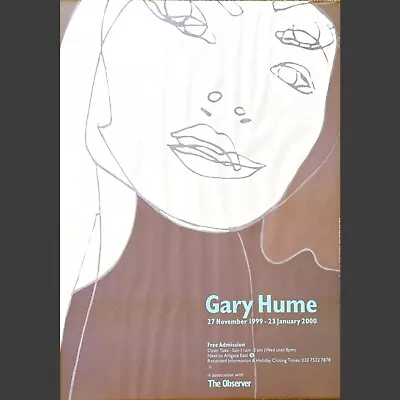Vintage GARY HUME 1999 Exhibition Poster For Whitechapel Gallery 50cm X 70cm VG+ • £40