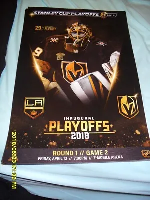 New Mint Vegas Golden Knights Marc Andre Fleury 2018 Playoff Poster V La Kings   • $50