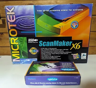 MICROTEK SCANMAKER X6 - Color Document Flatbed Scanner W Lightlid 35 Excellent  • $185