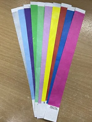 £1 • Buy Luggage Tags Pack Of 10 Tyvek Multicoloured Wristbands Suitcase Holidays