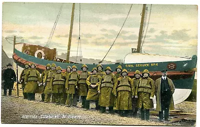 1900's. THE WALMER LIFEBOAT & CREW. A RARE UNUSED PC BY J.GLENCAIRN CRAIK DEAL: • £35