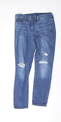 Gap Womens Blue Cotton Skinny Jeans Size 27 In L26 In Regular Zip • £10.50