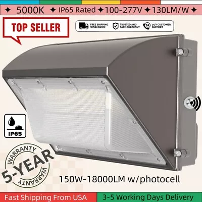 150 Watts LED Wall Pack Light (Equal To 1000W Metal Halide/High Pressure Sodium) • $87