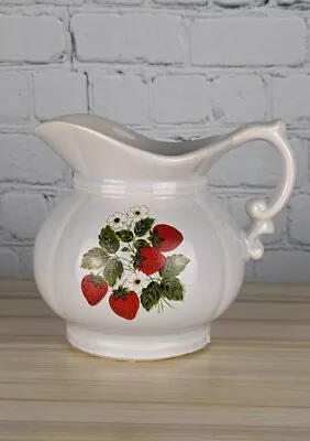 Vintage McCoy 7528 Small Pitcher Strawberries Country Cottage Decor Made In USA • $13.99