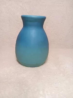 HTF Van Briggle Vase Hand Turned. Matte Blue Green Turquoise  • $35