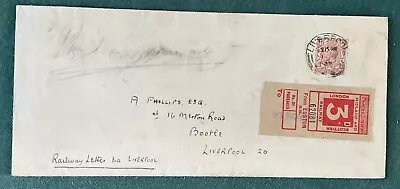 GB 1934 Imperial Airways Crested Envelope Addressed Liverpool With Parcel Stamp • £15