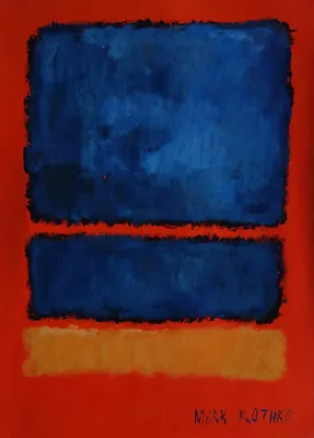 Fine Unique Painting – Expressive Composition Signed Mark Rothko W COA • $530