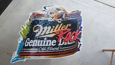 Miller Genuine Draft MGD Rock Metal Tin Tacker Beer Bar Sign • $40