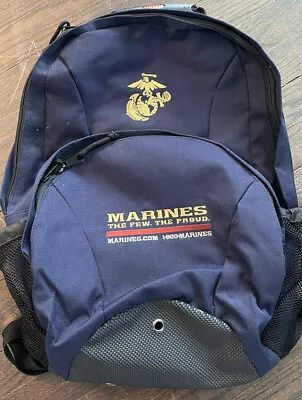 Marines Recruiting Blue Backpack USMC School Casual Travel Backpack Bag • $14.50