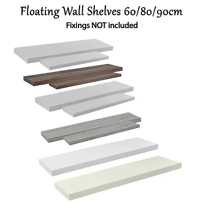£8.95 • Buy Floating Shelf Boards 60cm 80cm 90cm 120cm Home Storage Decor Wall Shelf White