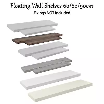 £8.95 • Buy Floating Shelf Boards 60cm 80cm 90cm 120cm Home Storage Decor Wall Shelf White